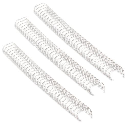 Reliure métallique fellowes relieur pas 3:1 34 boucles a4 1/2 in diamètre 12.7mm coloris blanc boîte 100 unités
