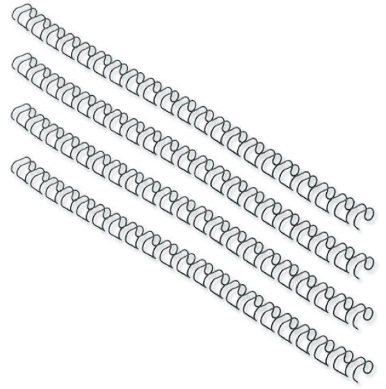 Reliure métallique fellowes relieur pas 3:1 34 boucles a4 1/2 in diamètre 12.7mm coloris noir boîte 100 unités