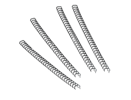 Reliure métallique fellowes relieur pas 3:1 34 boucles a4 9/16 in diamètre 14.3mm coloris noir boîte 100 unités