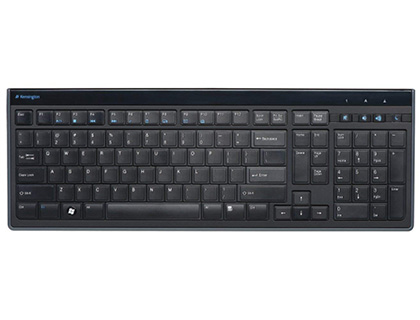 Clavier kensington ultraplat advance fit azerty câble usb filaire 1,9m coloris noir mat professionnel