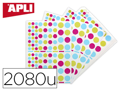 Gommette apli agipa funny peps pochette 20 feuilles 2080 unités
