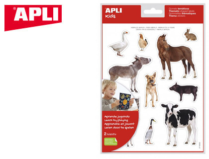Gommettes apli agipa les animaux de la savane pochette 12f