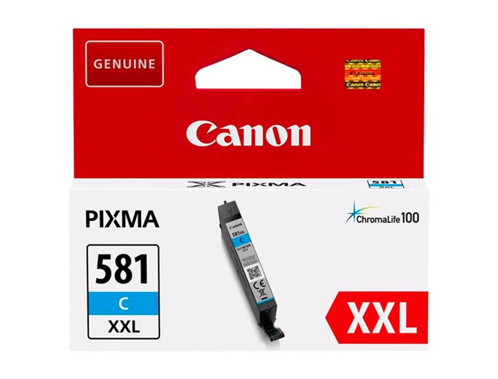 Cartouche d'encre original canon 581xxl 296 p cyan