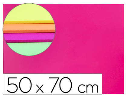 Plaque mousse liderpapel 50x70cm 60g/m2 épaisseur 1.5mm unicolore rose fluorescent