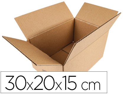 Caisse americaine q-connect carton recycle cannelure 5mm  300x200x150mm
