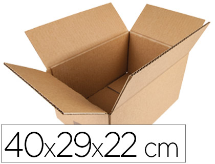 Caisse americaine q-connect carton recycle cannelure 5mm  400x290x220mm