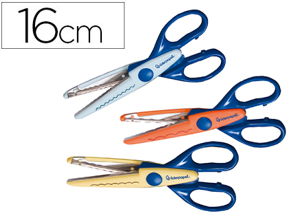 Ciseaux à cranter liderpapel 3 types de coupe zig-zag/petite onde/grande onde 16cm