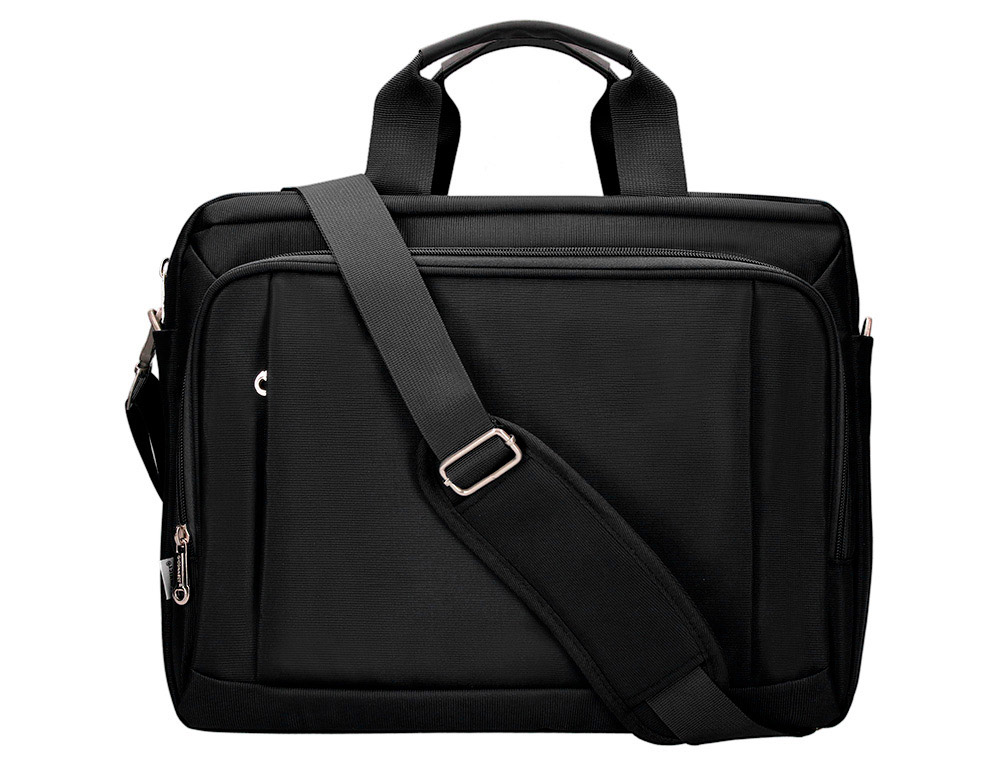 Sacoche q-connect ordinateur portable 15.6" polyester 390x310x120mm 3 compartiments intérieurs 1 matelassé velcro noir