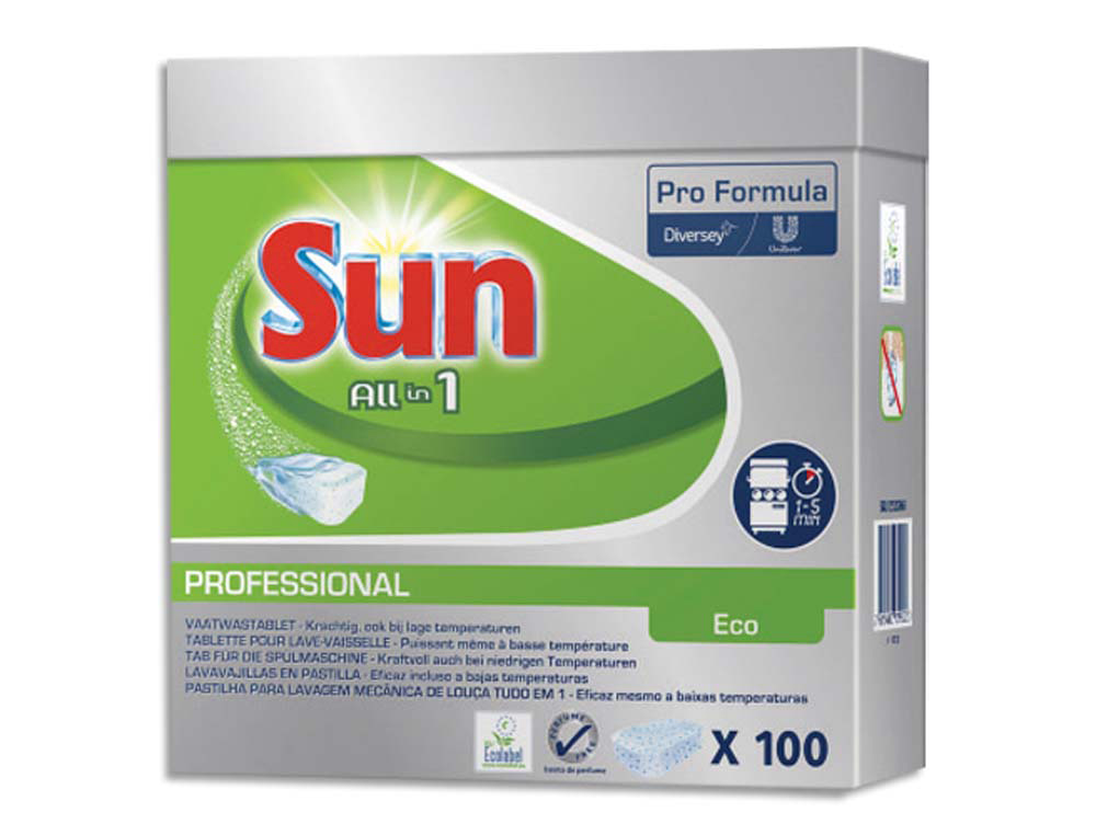 Lave-vaisselle sun tout en 1 en tablette boîte 100 unités