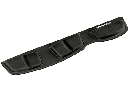 Repose-poignets fellowes health-v pour claviers ergonomique microban mousse à mémoire de forme coloris noir