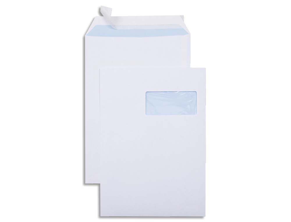 Pochette gpv économique blanche 90g c4 229x324mm fenêtre 50x110mm boîte 250 unités