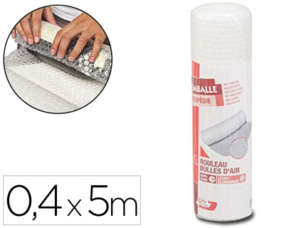 Film a bulles gpv transparent 40 microns 0,4x5m