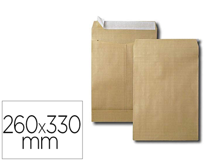Pochette gpv kraft armé 120g 24 260x330mm soufflet 50mm paquet 50 unités