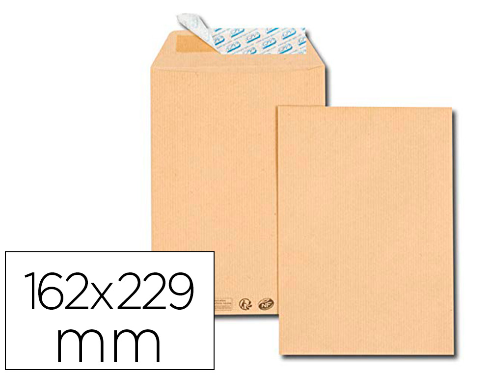 Pochette gpv kraft 90g c5 162x229mm boîte 500 unités