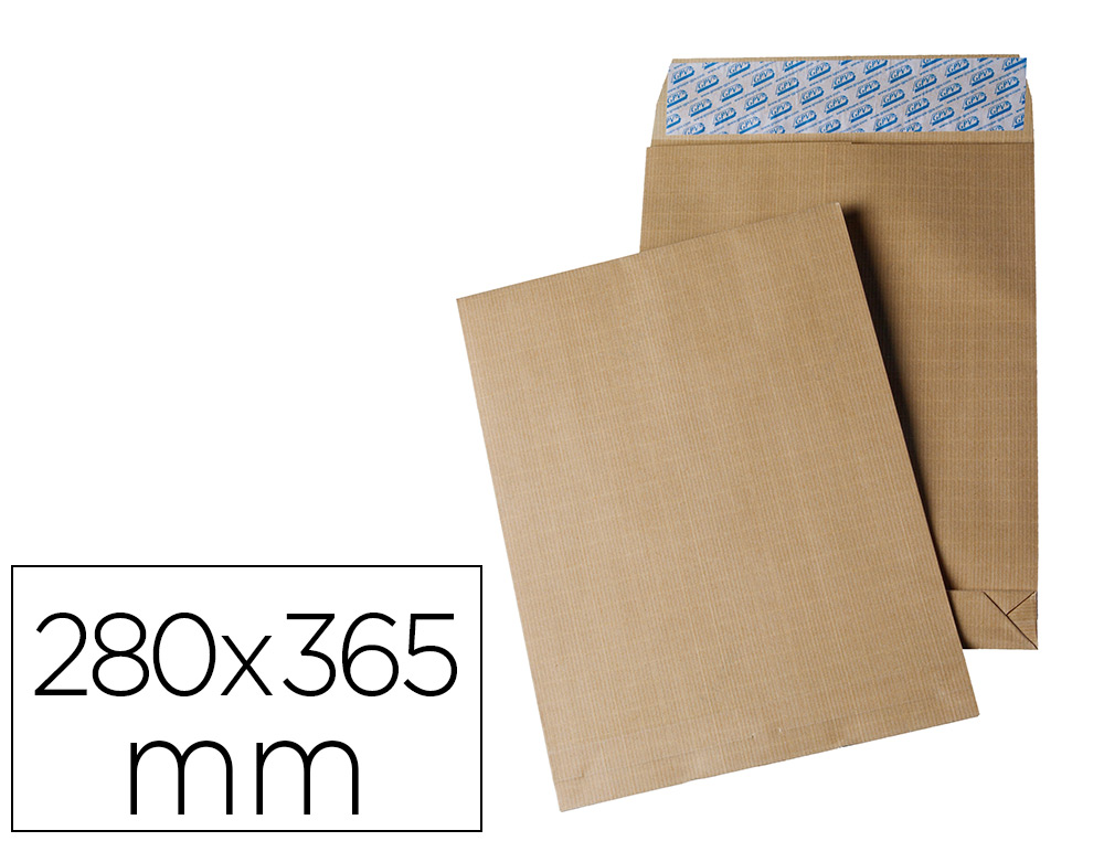 Pochette gpv kraft armé 120g 26 280x365mm soufflet 70mm paquet 50 unités