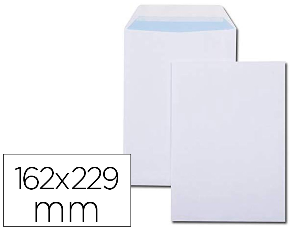 Pochette gpv blanche recyclée 90g c5 162x229mm boîte 500 unités