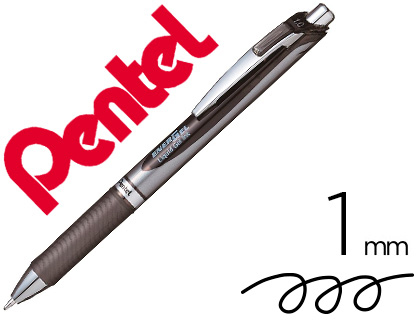 Roller a encre gel energel bl80 pointe de 1mm            retractable coloris noir