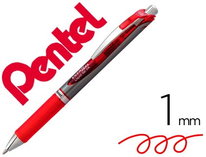 Roller a encre gel energel bl80  pointe de 1mm           retractable coloris rouge