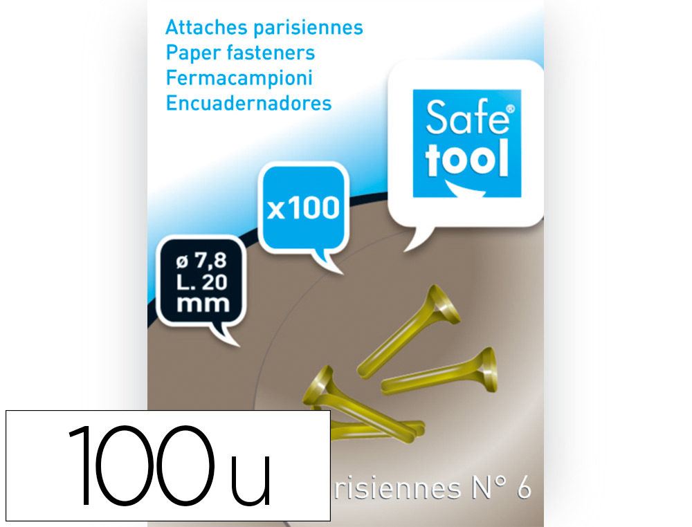 Attache parisienne wonday nº6 20mm boîte 100 unités