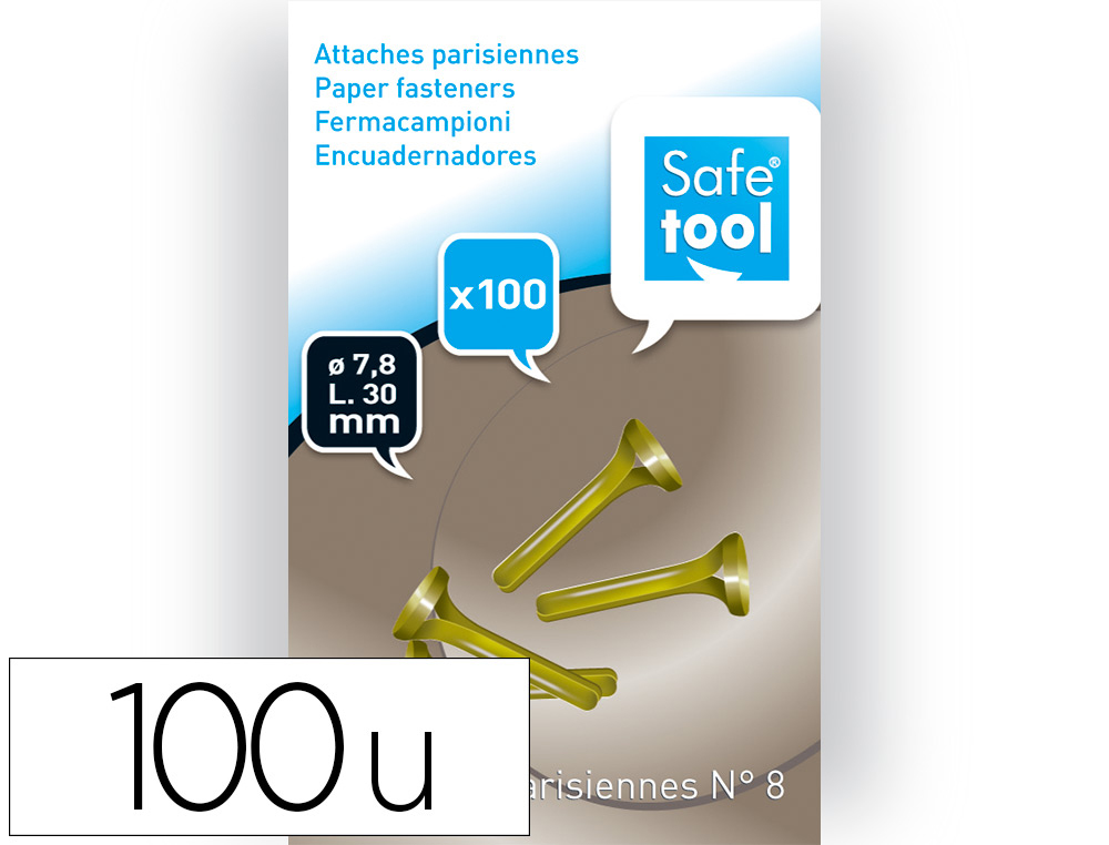 Attache parisienne wonday nº8 30mm boîte 100 unités