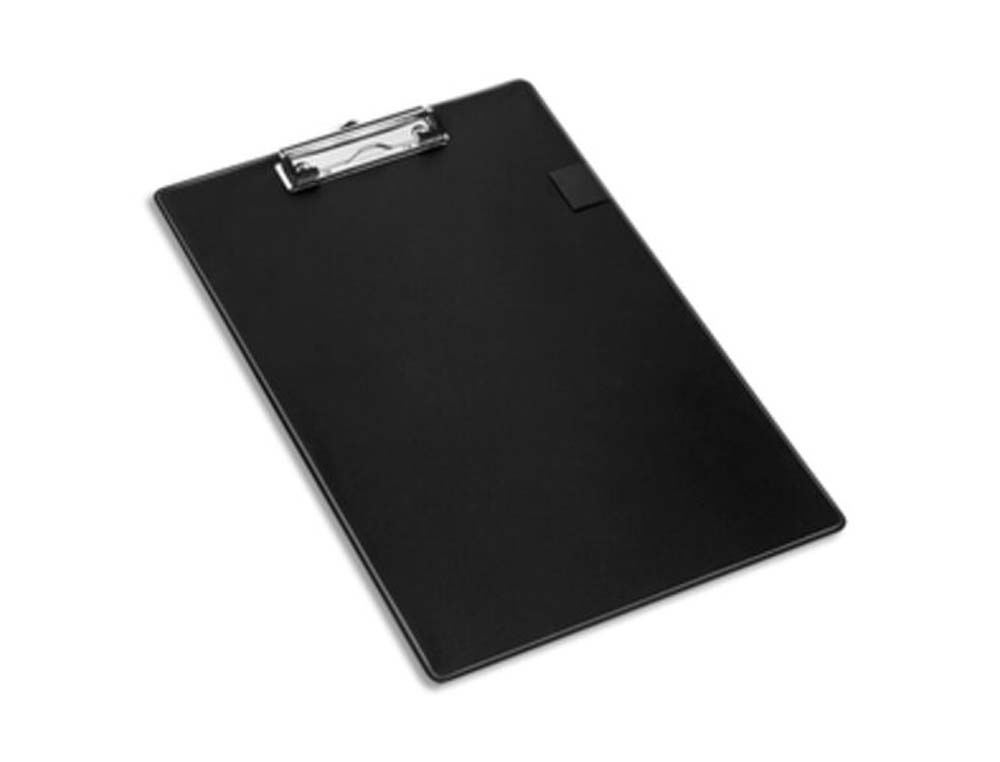 Porte-bloc jpc à pince pvc format a4+ standard avec porte-stylo coloris noir