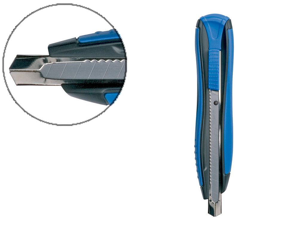 Cutter maped zenoa sensitiv plastique lame métal 9mm système de verrouillage automatique