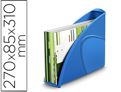 Porte-revues cep pro polystyrène antichoc robuste format 24x32cm 25.9x8x31cm coloris gloss bleu