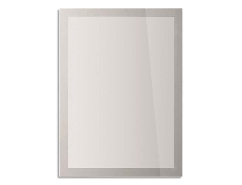 Cadre affiche durable duraframe sun vitrostatique spécial vitrines au soleil format a4 coloris silver pochette 2 unités
