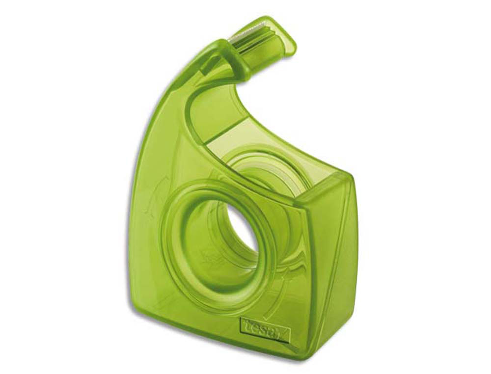 Dévidoir tesa easy cut green 100% recyclé pour ruban adhésif 19mmx33m lame dentelée coloris vert