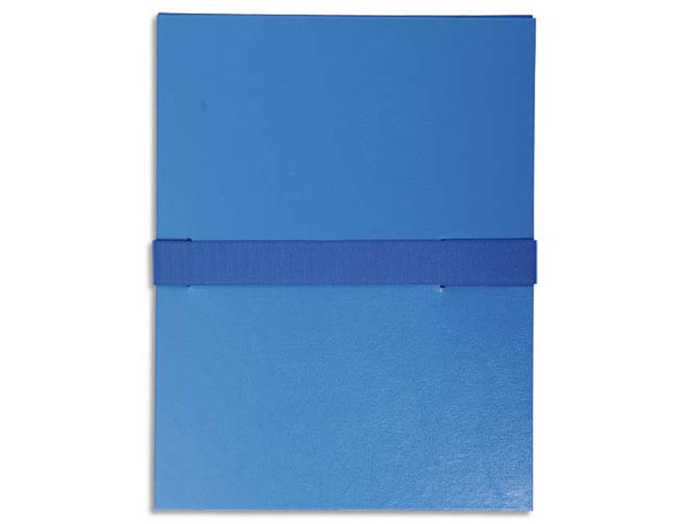 Chemise exacompta rabat en pied balacron a4 dos extensible 13cm sangle scratch coloris bleu