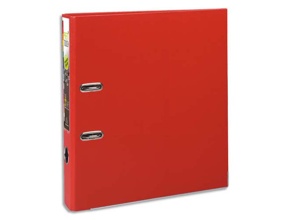 Classeur levier exacompta prem'touch polypropylène a4+ 32x30cm dos 8cm bouton poussoir coloris rouge