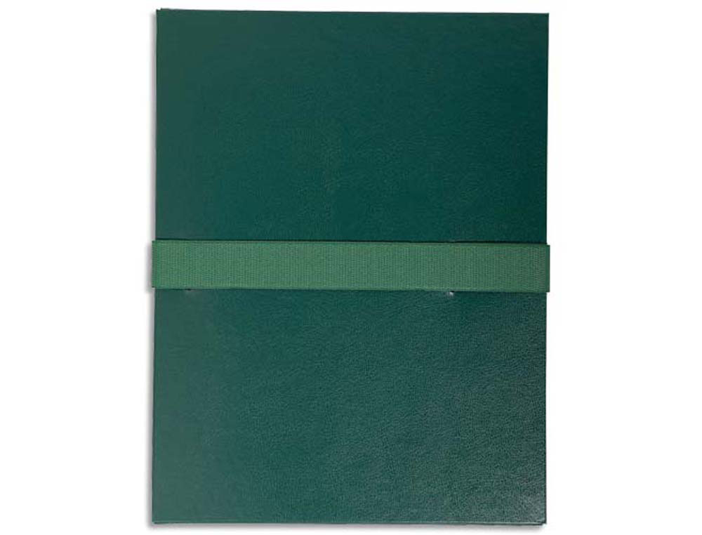 Chemise exacompta rabat en pied balacron a4 dos extensible 13cm sangle scratch coloris vert