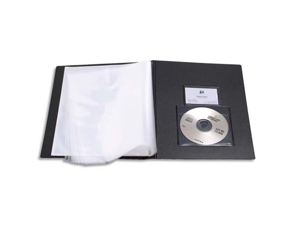 Conférencier exacompta exafolio polypropylène 6 compartiments onglets bloc-notes porte-stylo 33x25,5cm noir