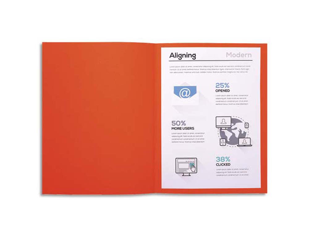 Chemise exacompta forever carte recyclée 220g a4 24x32cm coloris orange paquet 100 unités