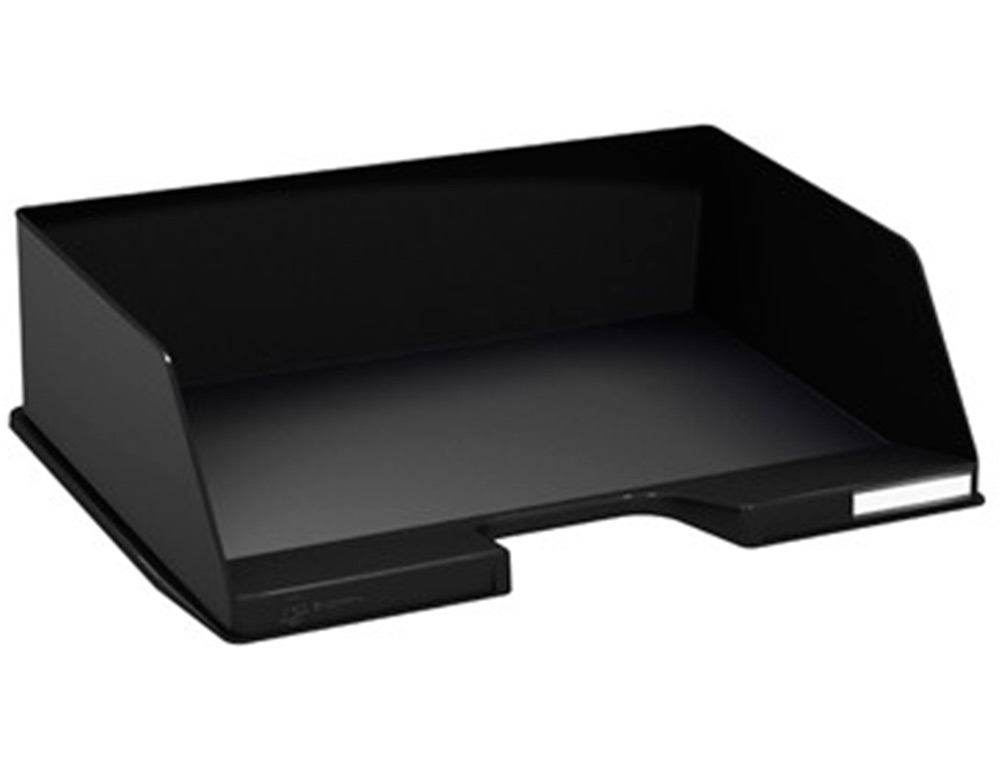 Corbeille courrier exacompta combo maxi plastique recyclé a4+ a l'italienne superposable  255x365x103mm coloris noir