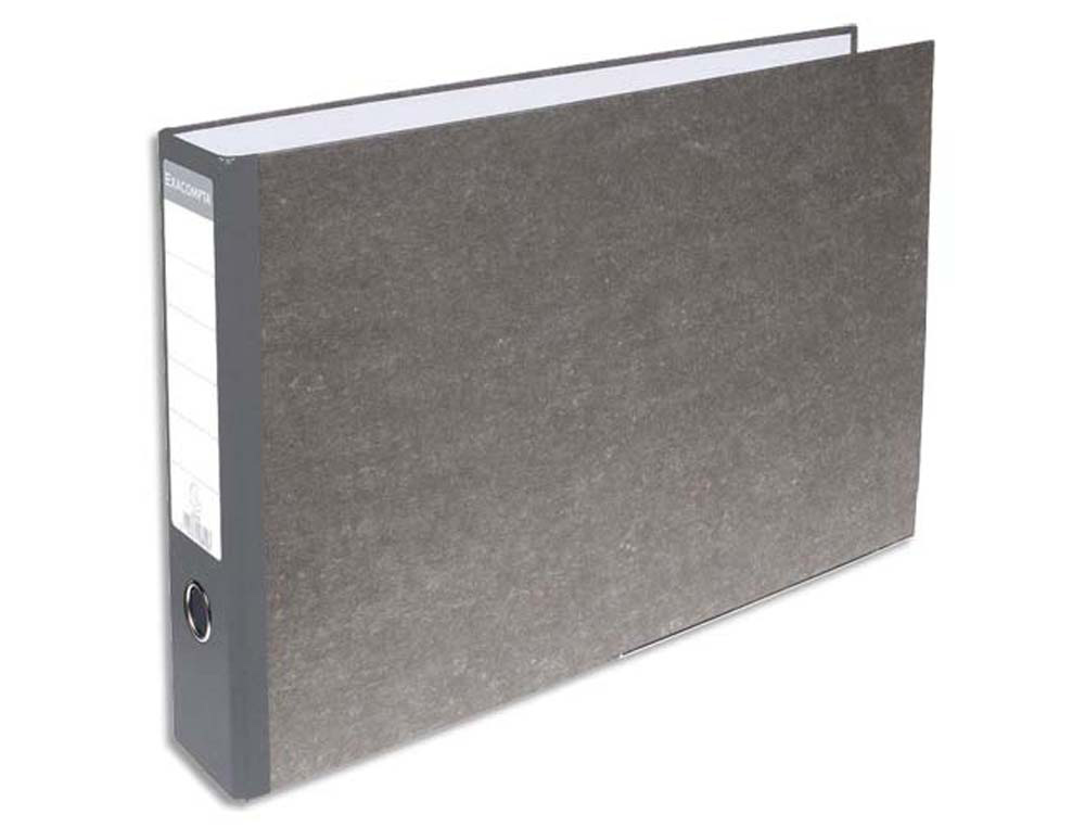 Classeur levier exacompta carton recouvert papier marbré a3 horizontal 32x48cm dos gris 8cm coloris gris