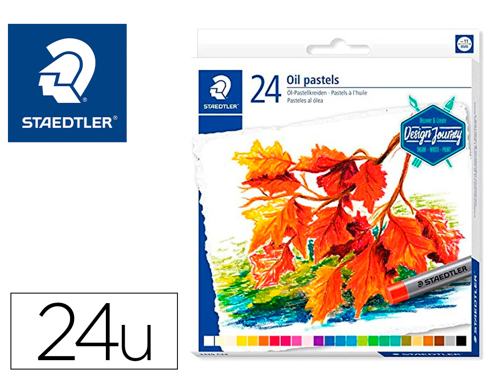 Pastels a l'huile staedtler 2420 design journey assortis  - lot de 12 etuis carton de   24 un
