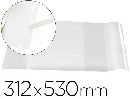 Couvre-livres liderpapel nº31 pvc transparent 13/100e 312x530mm avec rabat adhésif adaptable
