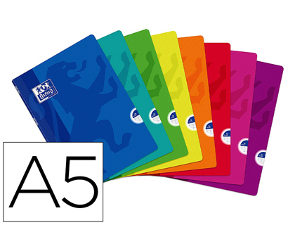Cahier agrafe oxford easybook polypropylene resistant 96    pages 90g seyes format a5     17x22cm coloris assortis