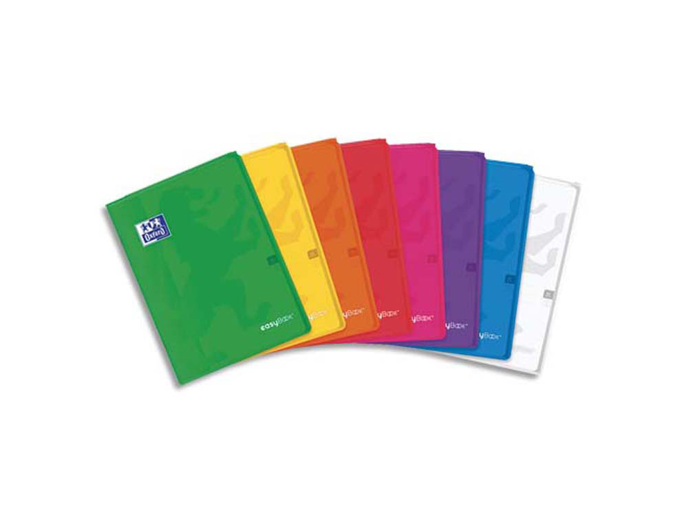 Cahier agrafe oxford easybook polypropylene resistant 96    pages 90g seyes format a4+    24x32cm coloris assortis