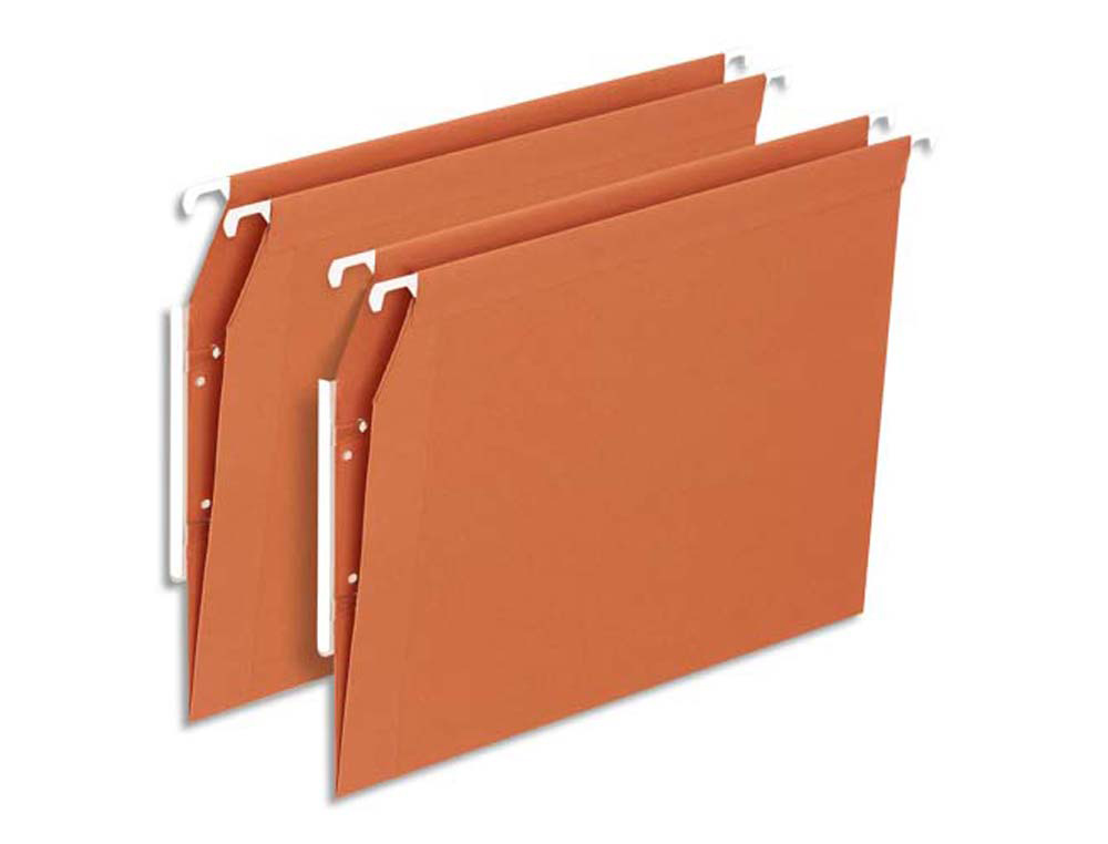 Dossier suspendu l'oblique economique kraft orange 220g  armoire entraxe 330m hauteur  275mm fond v boite 25 unites