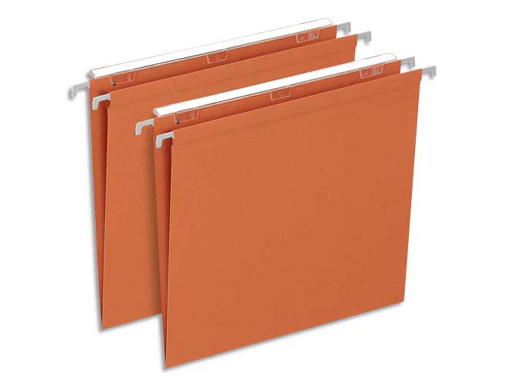 Dossier suspendu l'oblique economique kraft orange 210g  a4 tiroir entraxe 330mm       h250mm fond v boite 25 unites