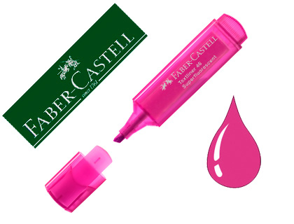 Surligneur faber-castell textliner tl1546              superfluorescent pointe       feutre biseautee 3 largeurs