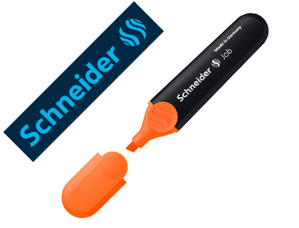 Surligneur schneider job pointe biseautee rechargeable avec maxx 660 refill station  resiste evaporation orange