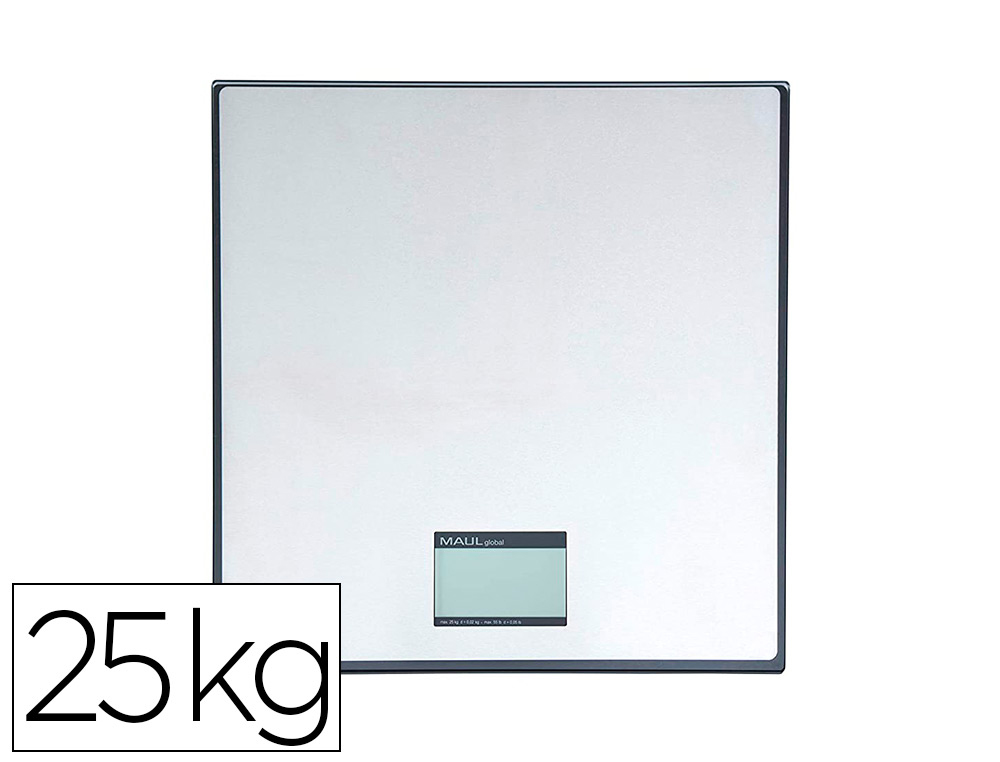 Pese-paquets maulglobal 25kg 2 piles micro aaa fournies    faible consommation ecran     visualisation lcd 32x32x2,7cm