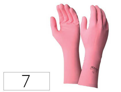 Gant menage usage quotidien coloris rose sachet 1 paire   taille 7/7.5