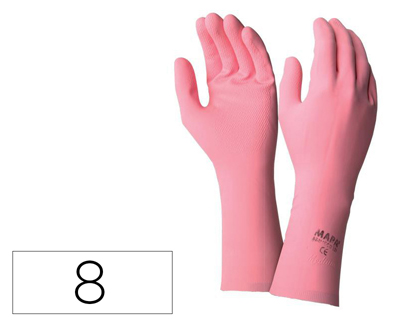 Gant menage usage quotidien coloris rose sachet 1 paire   taille 8/8.5