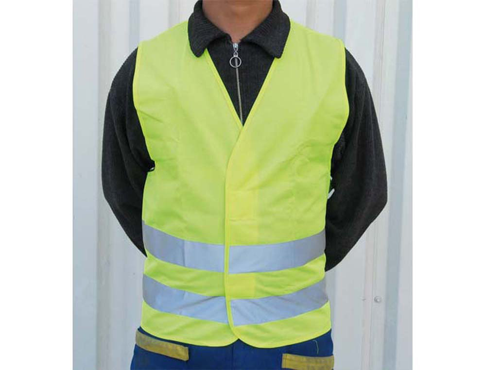 Gilet de securite adulte jaune fluorescent