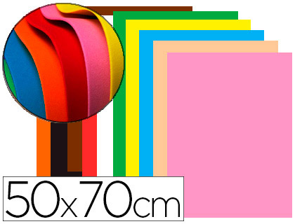 Plaque mousse liderpapel pailletée 50x70cm 60g/m2 épaisseur 2mm coloris assortis