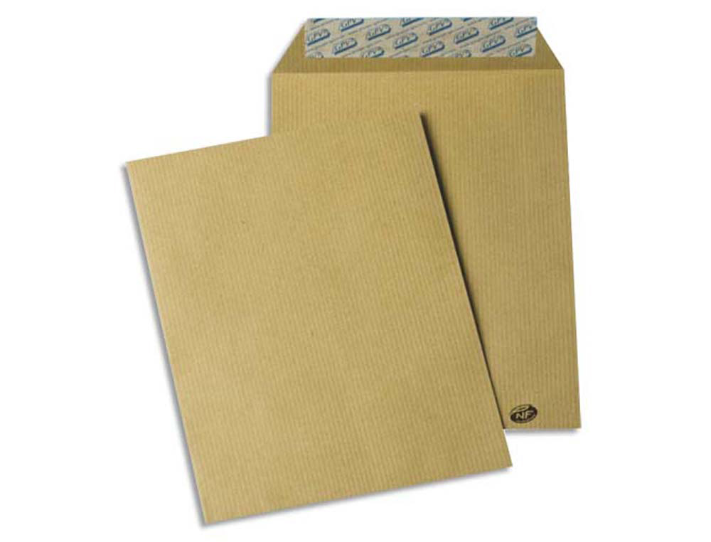 Pochette gpv kraft brun qualite superieure 85g c5     162x229mm bande de protection paquet 50 unites